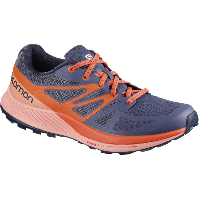 Zapatillas Trail Running Salomon Mujer Naranjas / Lavanda Oscuro - Salomon Argentina SENSE ESE W ,14